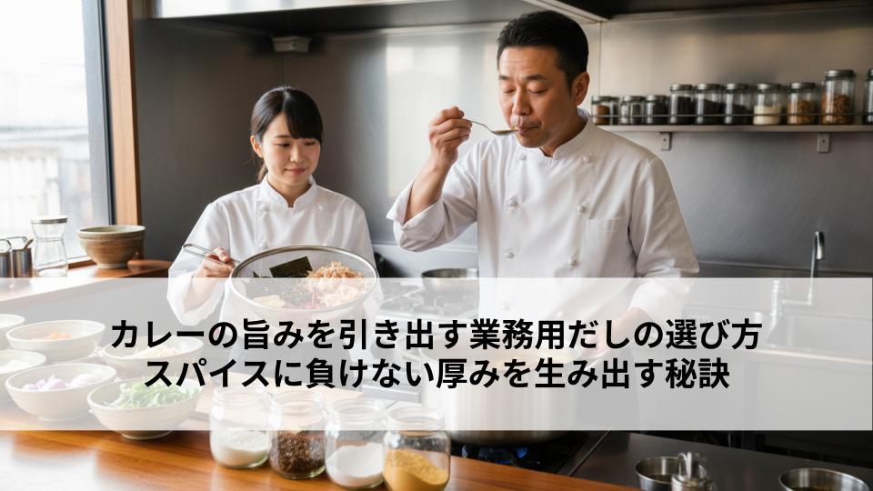 カレーの旨みを引き出す業務用だしの選び方｜スパイスに負けない厚みを生み出す秘訣についてご紹介します。